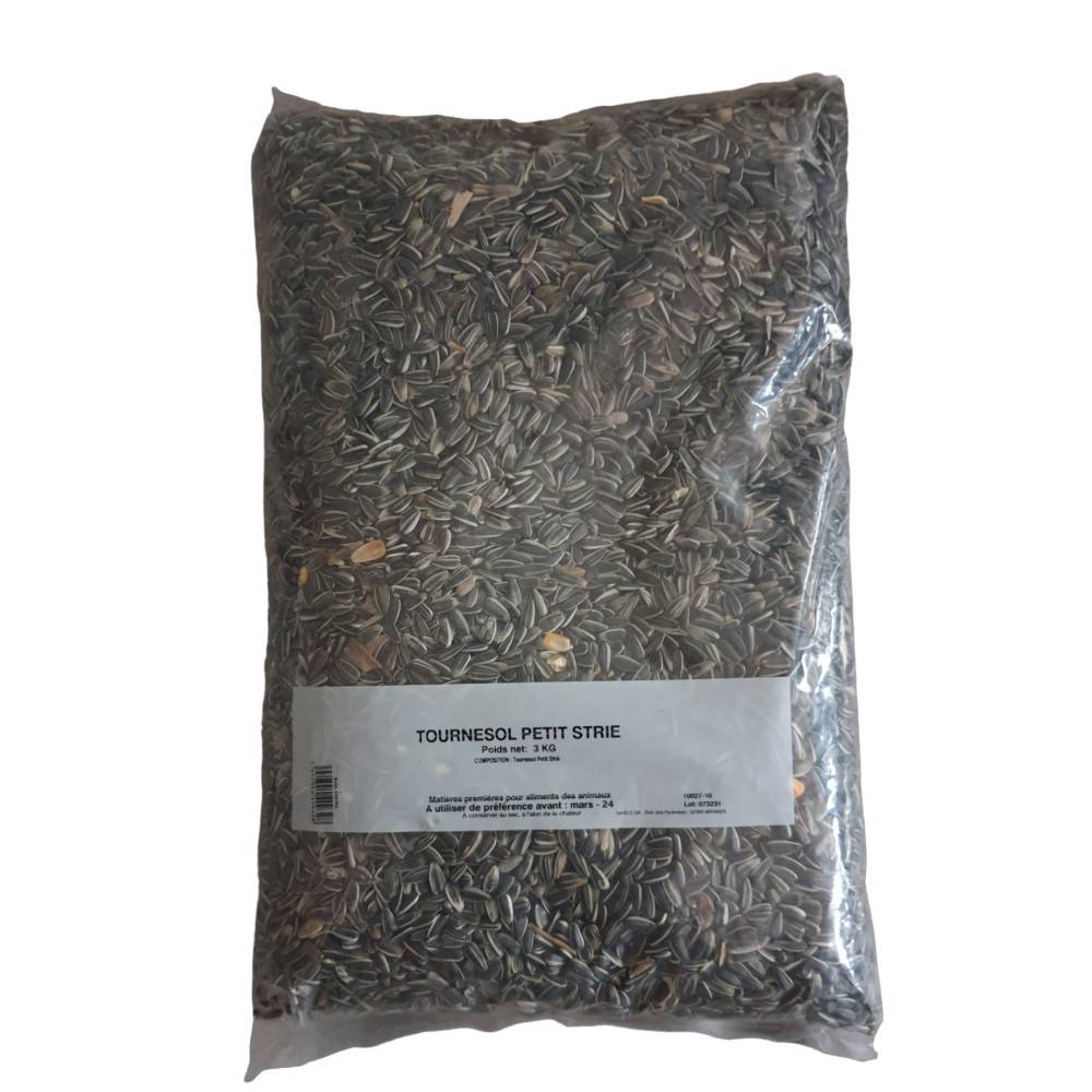 Gasco - Gasco - Semilla de girasol pequeña rayada 3 kg para pájaros - Imagen 1