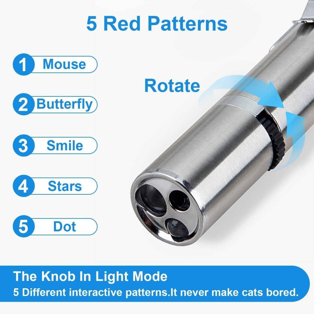 Jouets pour chats-Jouet Interactif LED Intelligent USB Rechargeable pour Chats et Chiens- Living123 - Image 4