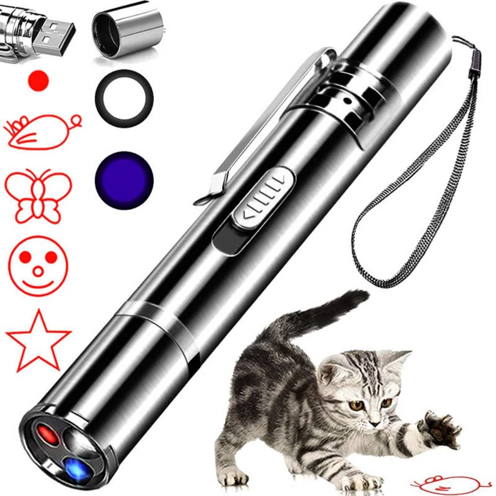 Jouets pour chats-Jouet Interactif LED Intelligent USB Rechargeable pour Chats et Chiens- Living123 - Image 1