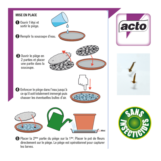 Lot de 5 pièges à larves moustiques Acto - Protection naturelle pour jardins - Image 4