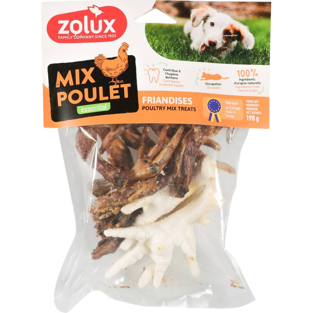Zolux - Friandises naturelles mix au poulet 190 g pour chien - Image 1