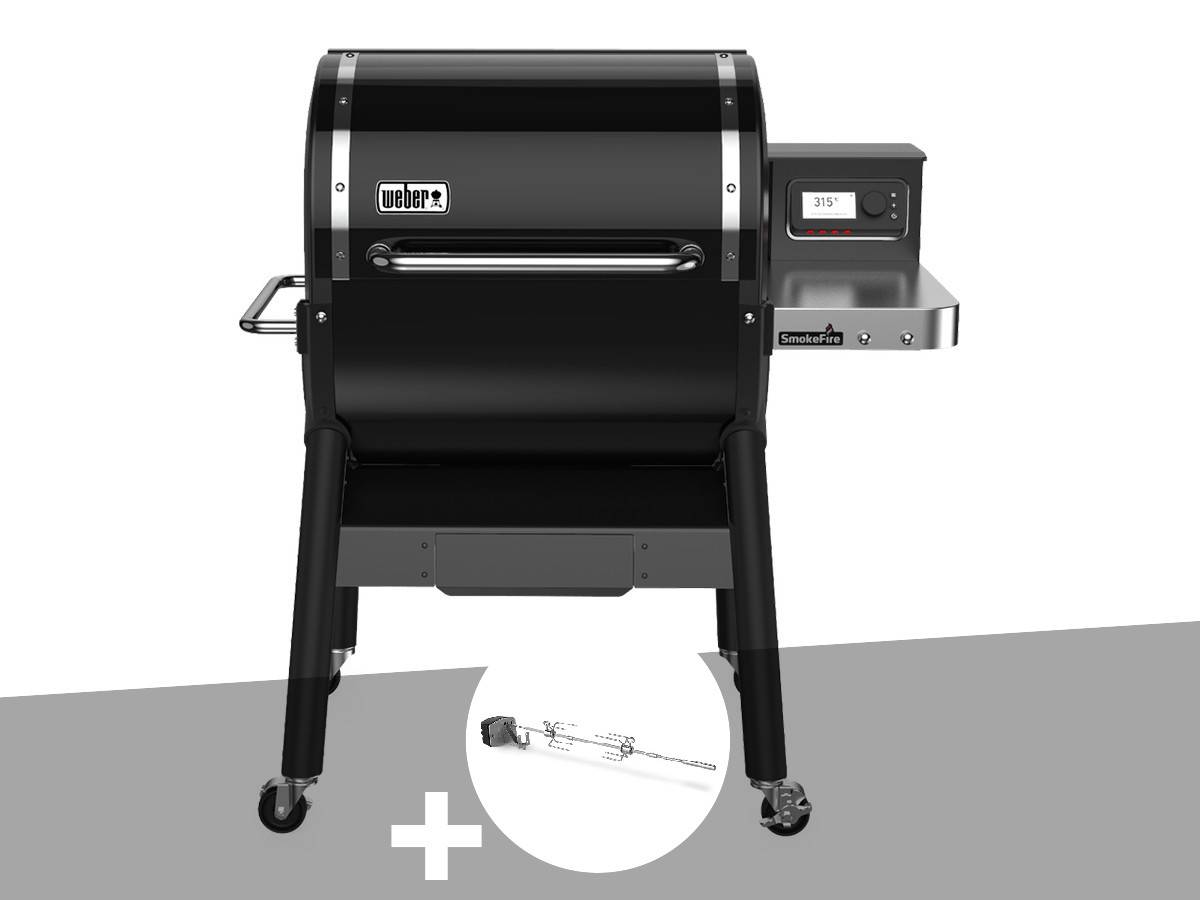 Weber - Barbecue à pellets Smokefire EX4 GBS + Rôtissoire - Weber