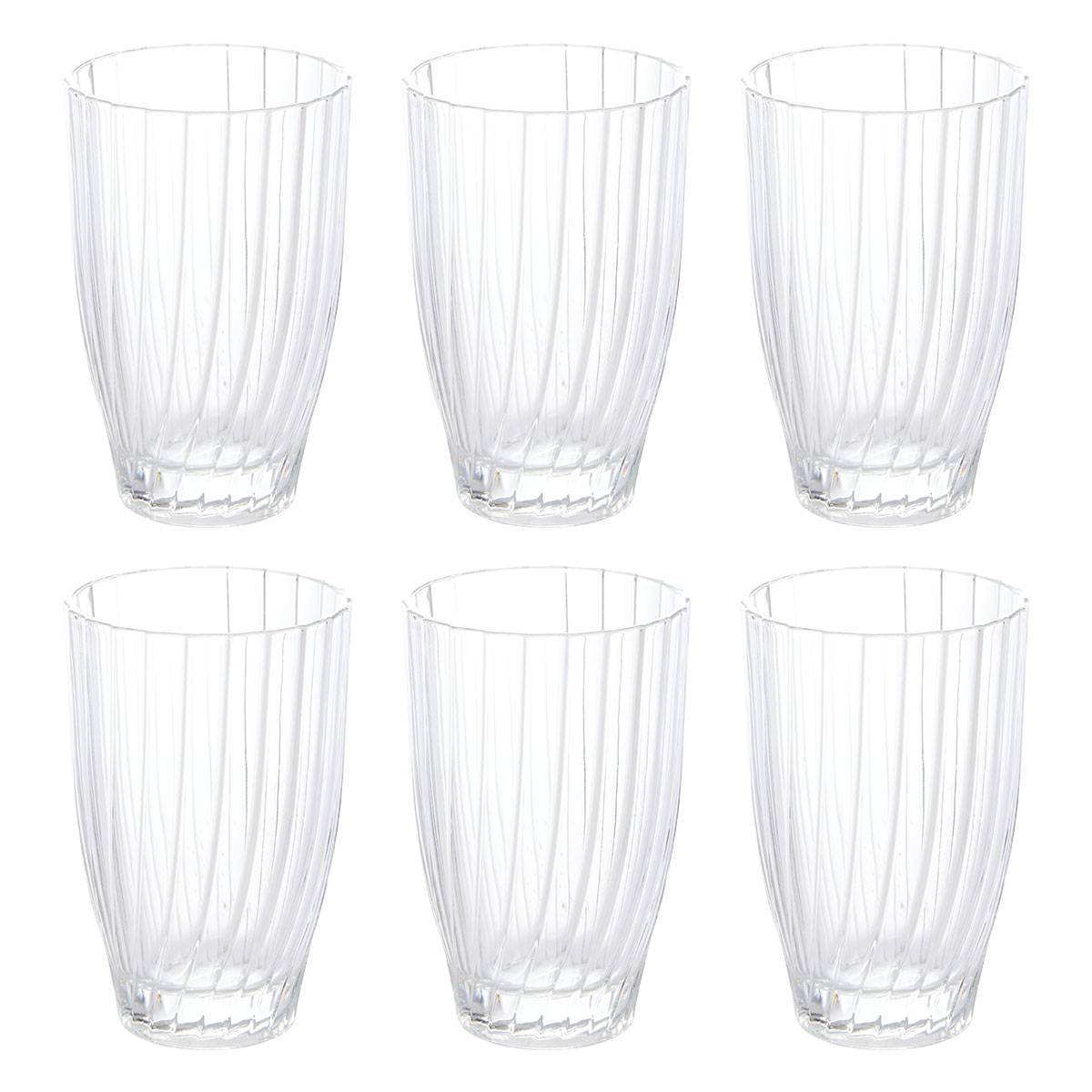 Atmosphera - Lot de 6 Gobelet haut Marg'eau transparent 340 ml - Atmosphera Créateur d'intérieur - Image 1
