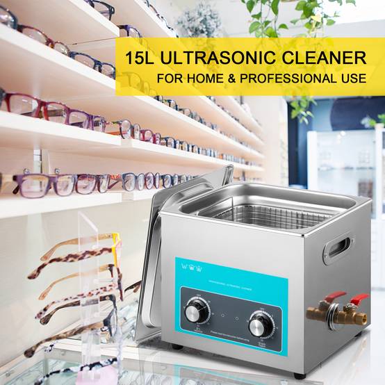 Vevor - VEVOR Nettoyeur à ultrasons 15L, 40 kHz, cuve inox. Pour bijoux, lunettes, montre, dentier. - Image 2