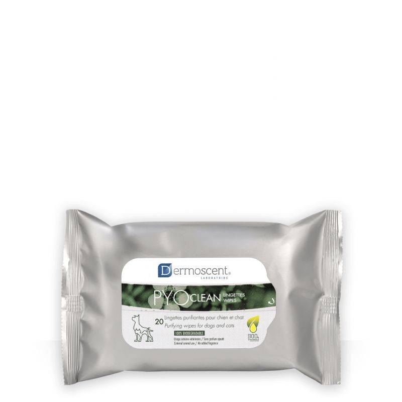 PYOCLEAN LINGETTES CHIEN ET CHAT - DERMOSCENT 20 lingettes