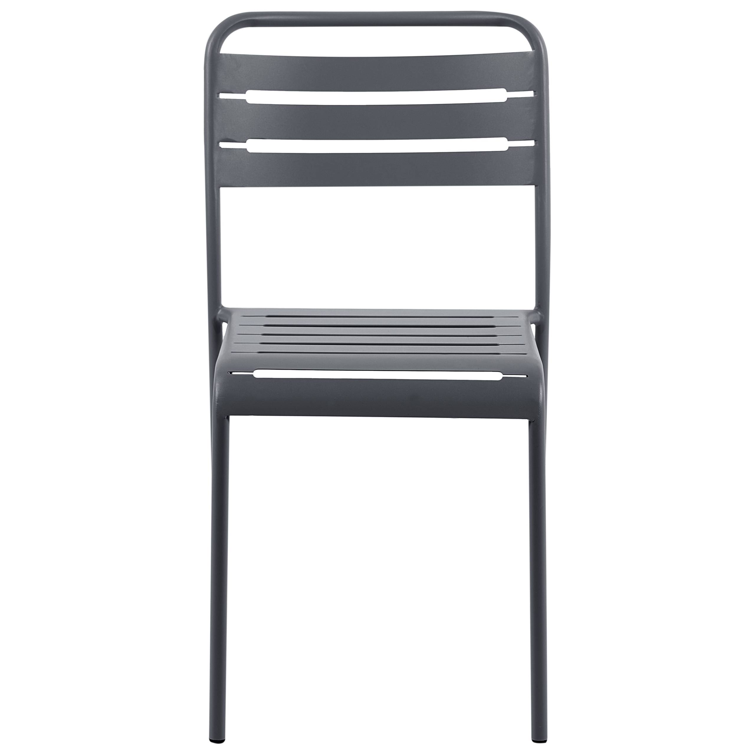 Beliani - Chaise de jardin Métal Gris foncé LEFKADA - 38x54x80- Beliani - Image 4
