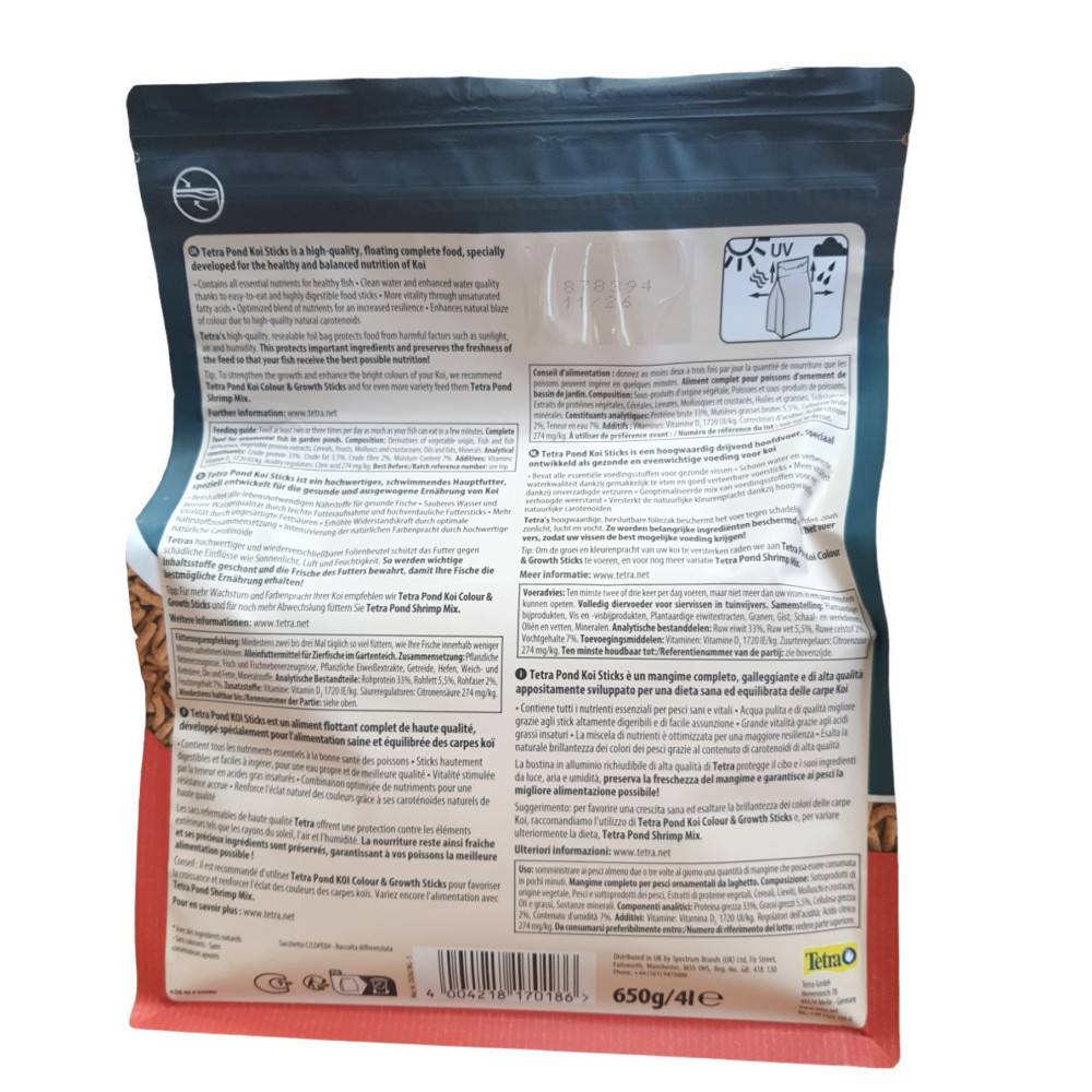 Tetra - Aliment complet flottant Koï stick  4 litres , 650 g pour carpes koï de bassin - Imagen 2