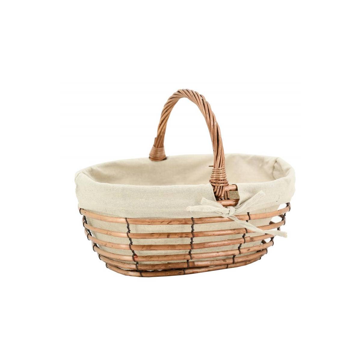 Aubry Gaspard - Panier ajouré en osier et jute 35 cm