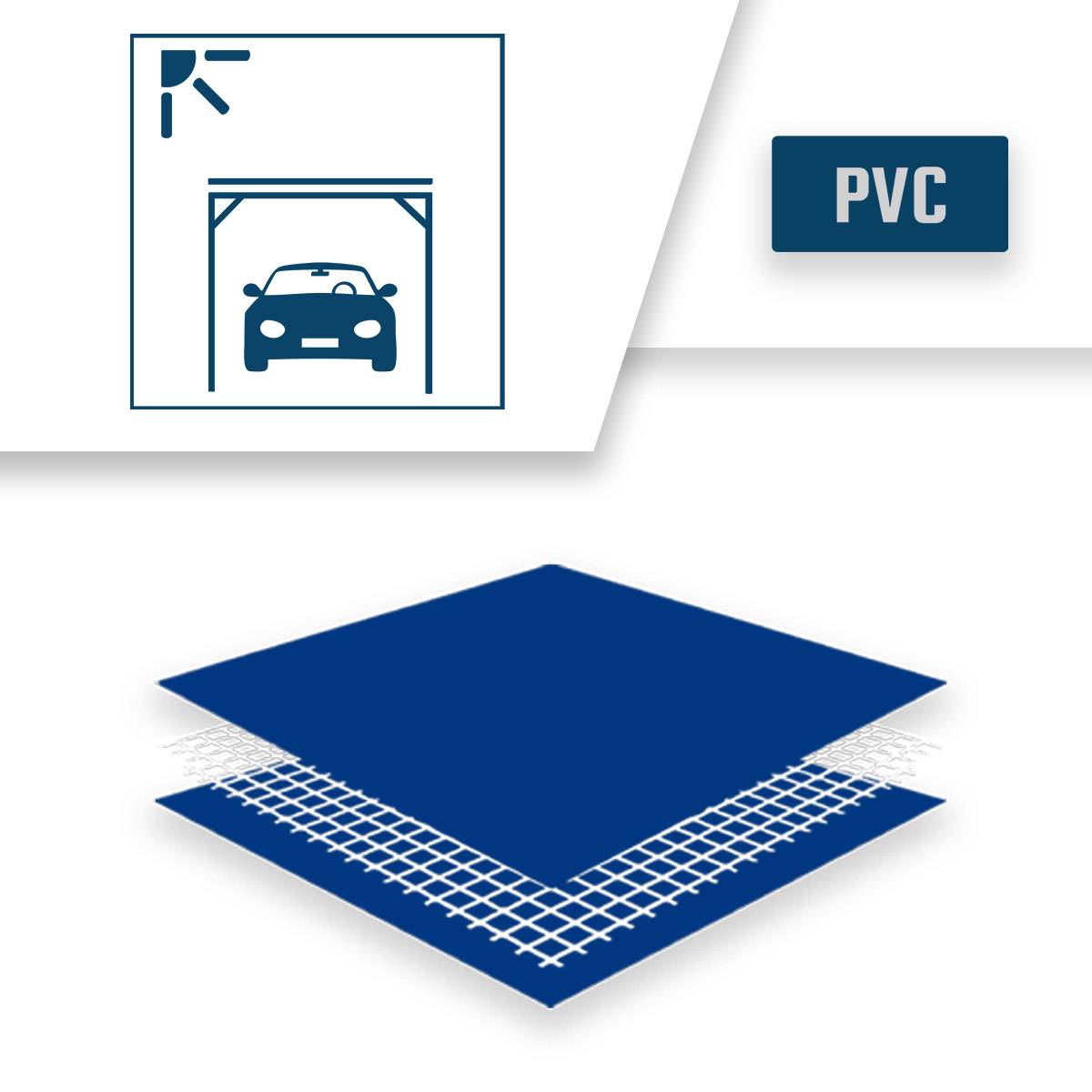 Bâche pour Carport Bleue 2x3 m XP640CP - Garantie 10 ans - Toile PVC étanche pour abri de voiture - Made in France TECPLAST - Imagen 4