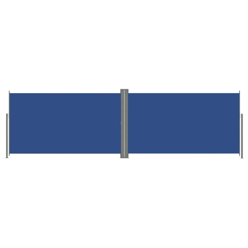 Helloshop26 - Auvent paravent store brise-vue latéral rétractable de patio jardin terrasse balcon protection visuelle écran 160 x 600 cm bleu - Imagen 1