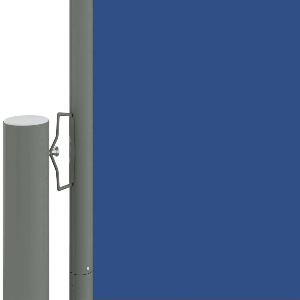 Helloshop26 - Auvent paravent store brise-vue latéral rétractable de patio jardin terrasse balcon protection visuelle écran 160 x 600 cm bleu - Imagen 2