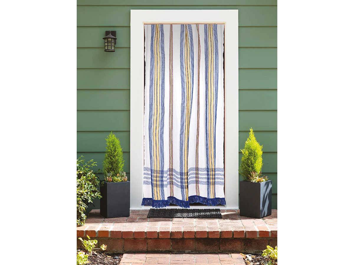 Morel - Rideau de porte moustiquaire en toile multicolore Bleue 140 x 225 cm - Morel - Imagen 1
