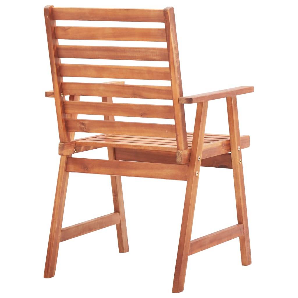 Chaises de jardin lot de 2 bois d'acacia naturel 56 x 62 x 92 cm - PANGIVO - Image 5