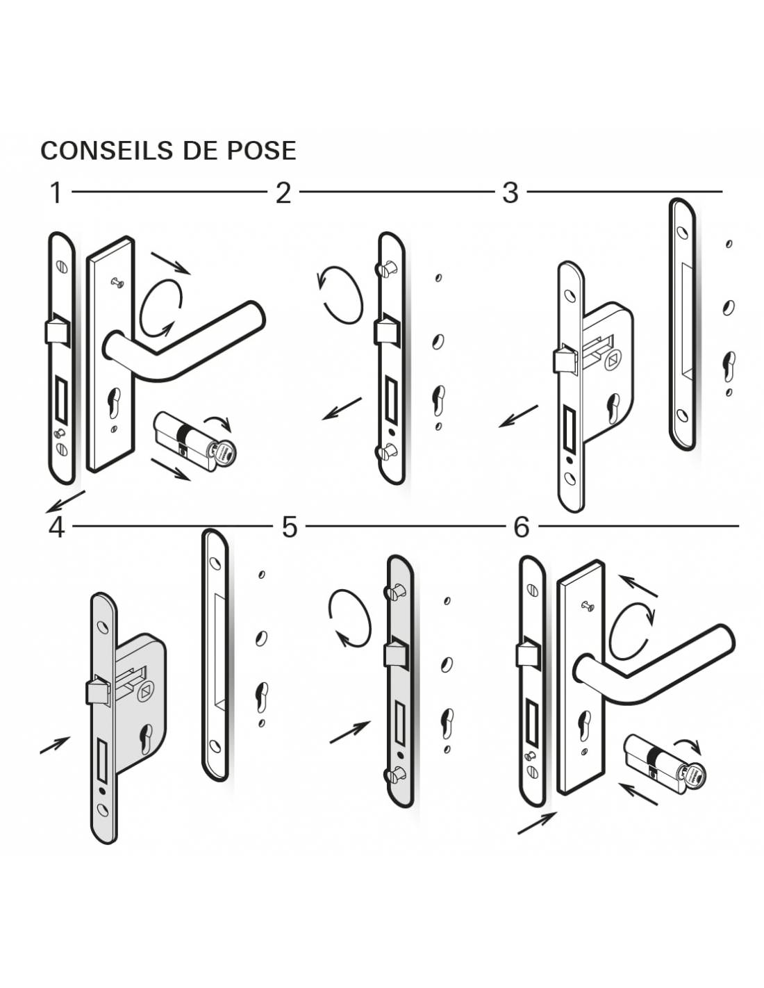 Boitier de serrure à cylindre profilé L45/A30/EA70 THIRARD réversible têtière INOX sans gâche / sans rouleau - 00015730 - Imagen 2