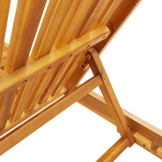 2 pcs Chaises longue | Transat | Bain de soleils Bois d'acacia solide - Image 7