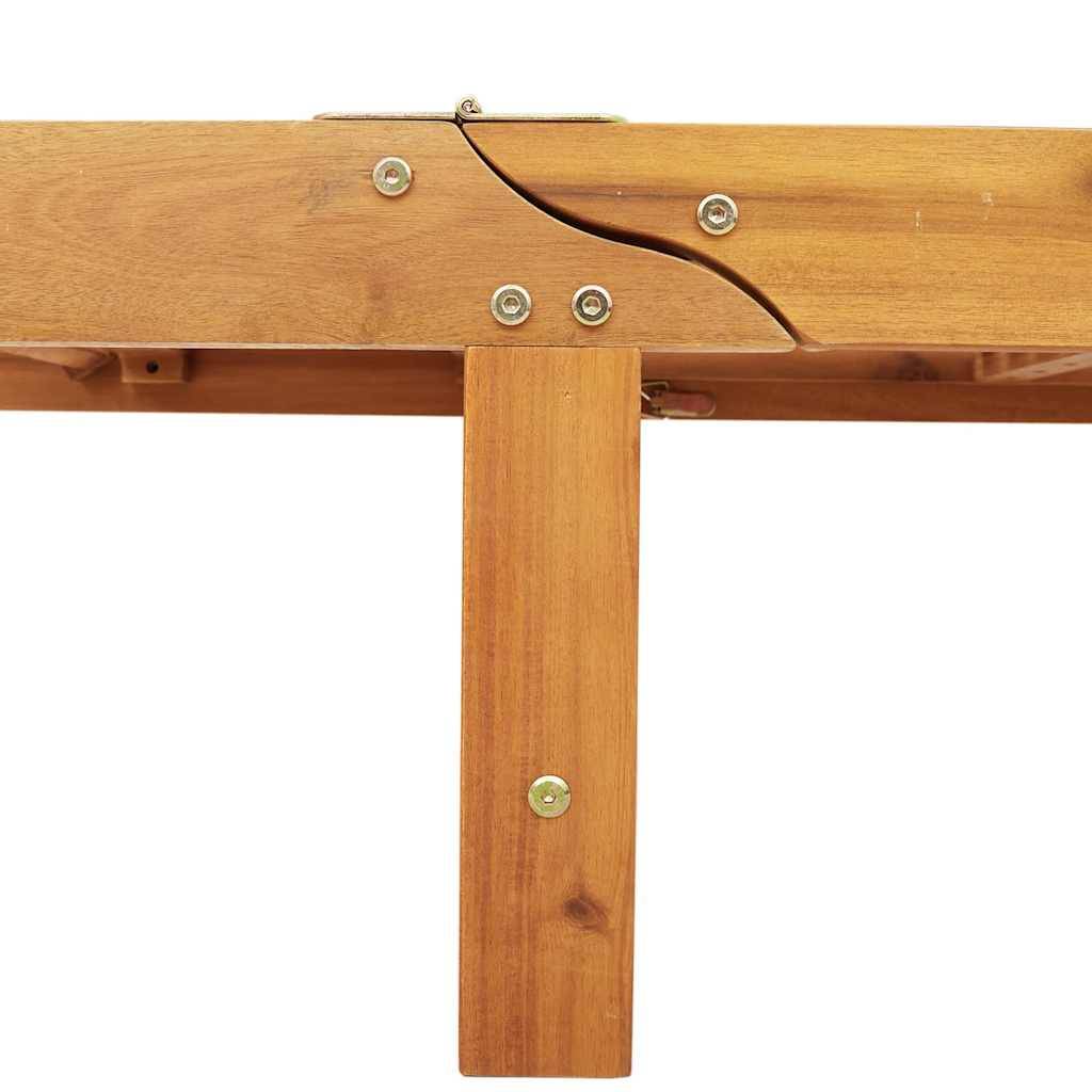 2 pcs Chaises longue | Transat | Bain de soleils Bois d'acacia solide - Image 8