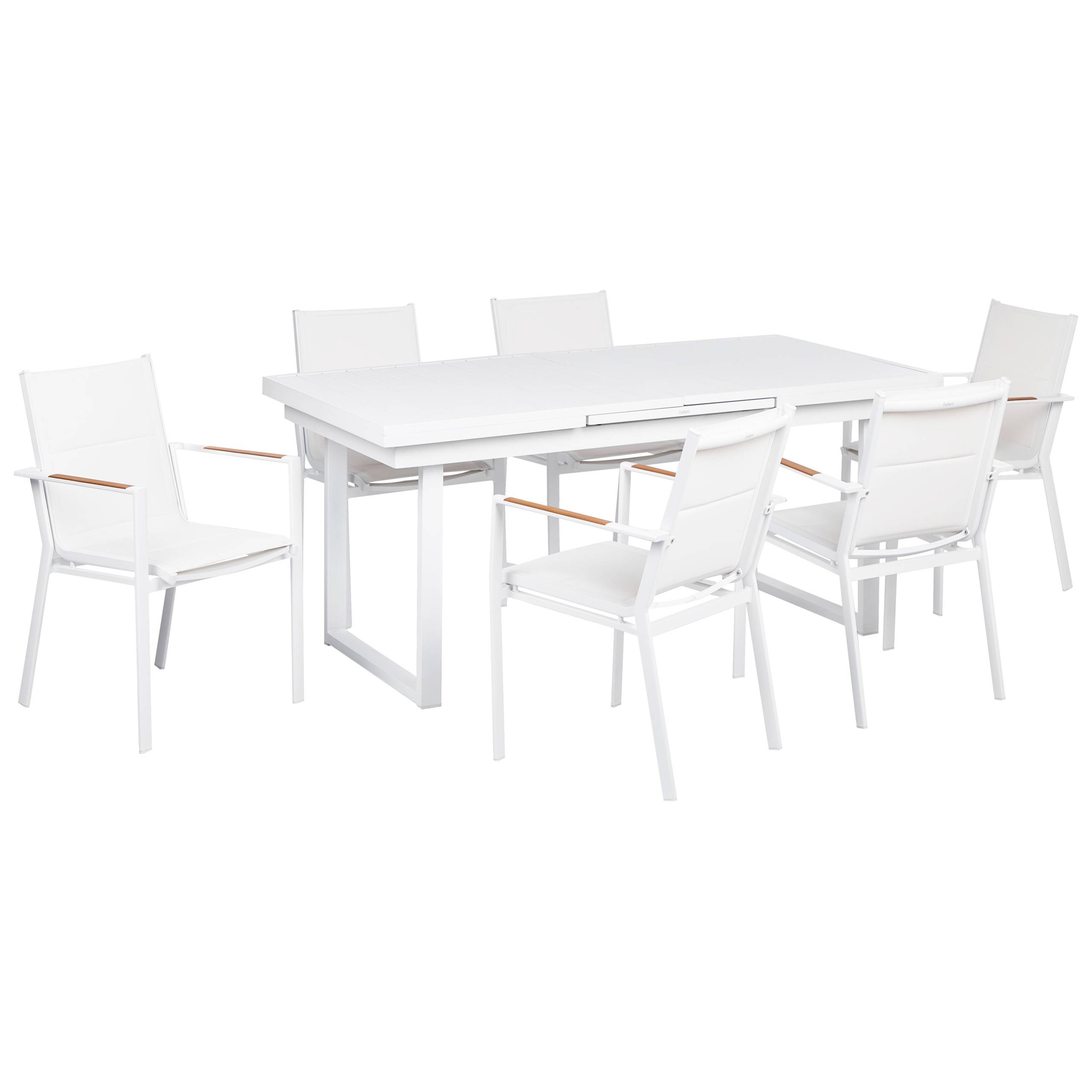 Beliani - Set de salle à manger, 6 Personnes Aluminium Blanc VALCANETTO/BUSSETO - Beliani - Imagen 2