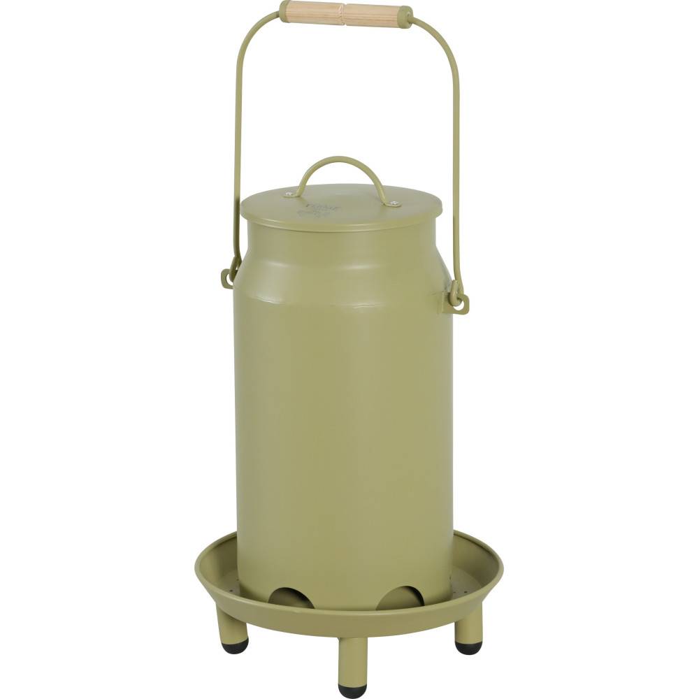 Zolux - Mangeoire métal broc seau ø 24  x 40 cm vert pour basse cour - Imagen 2