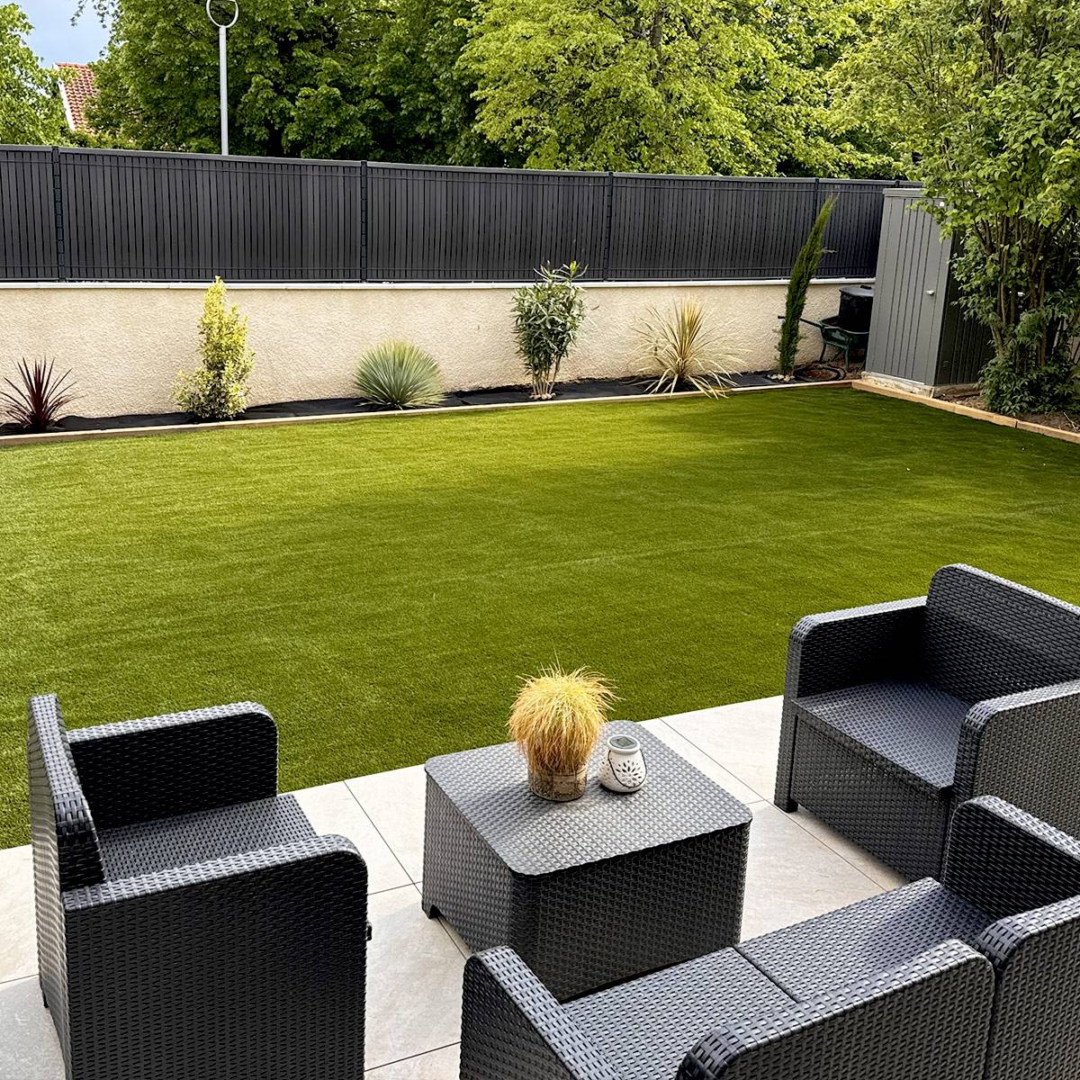 AGCO - Gazon synthétique Rock Net 47 mm – Rouleau 2 × 22 m, 44 m² – Jardin et piscine - Image 5