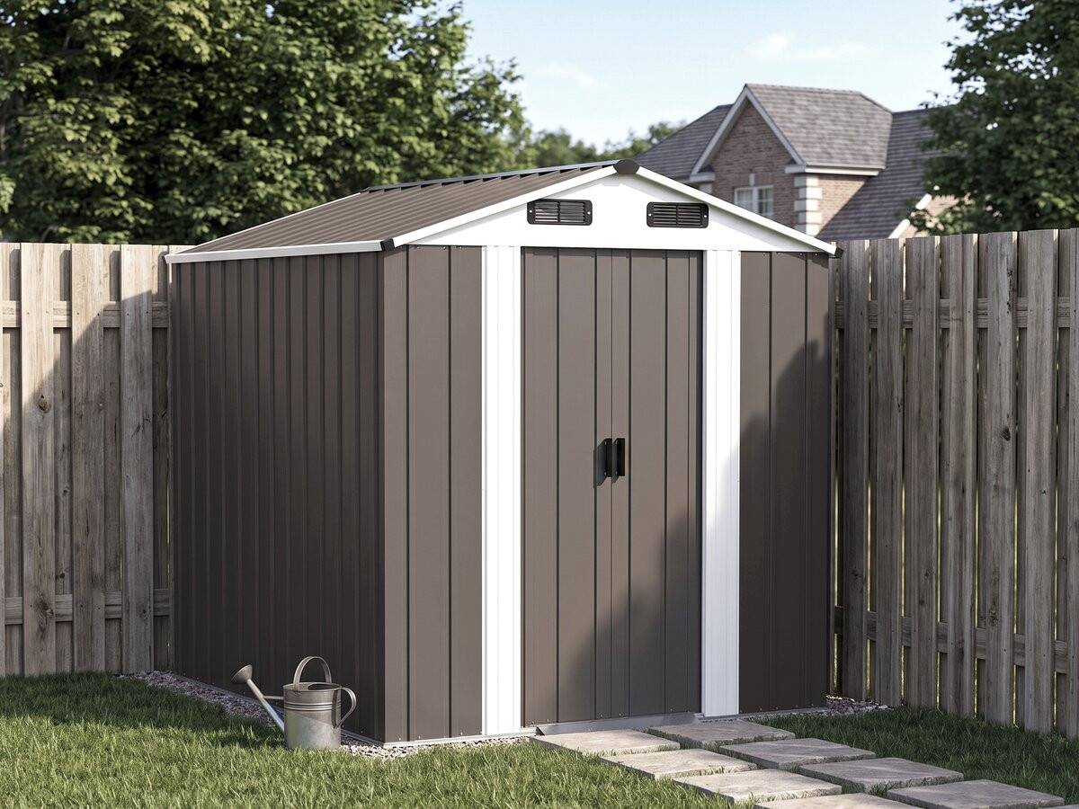 Habitat Et Jardin - Abri De Jardin Métal "dallas" - 4,12 M² - Taupe -habitat Et Jardin - Image 2