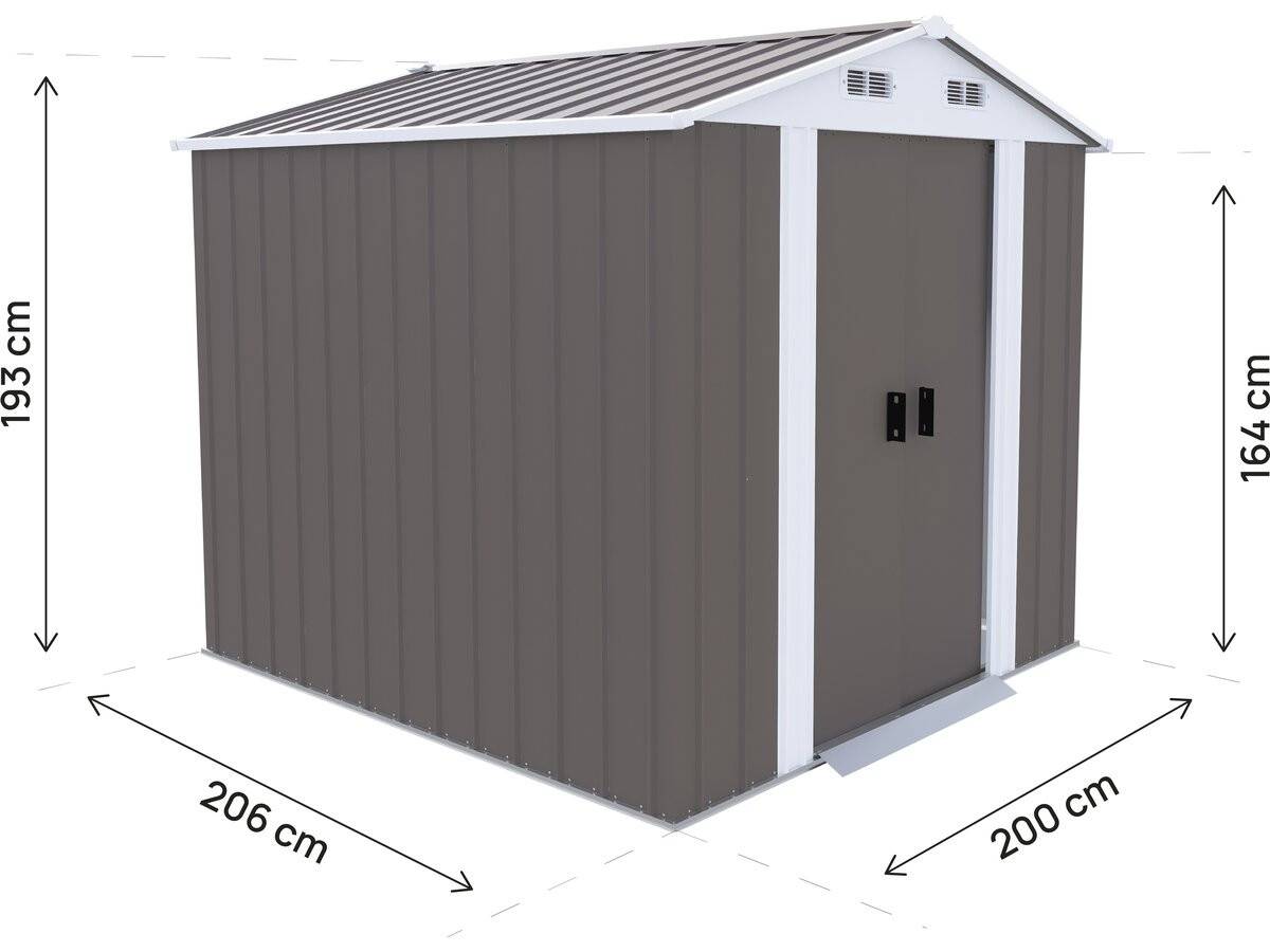 Habitat Et Jardin - Abri De Jardin Métal "dallas" - 4,12 M² - Taupe -habitat Et Jardin - Image 3