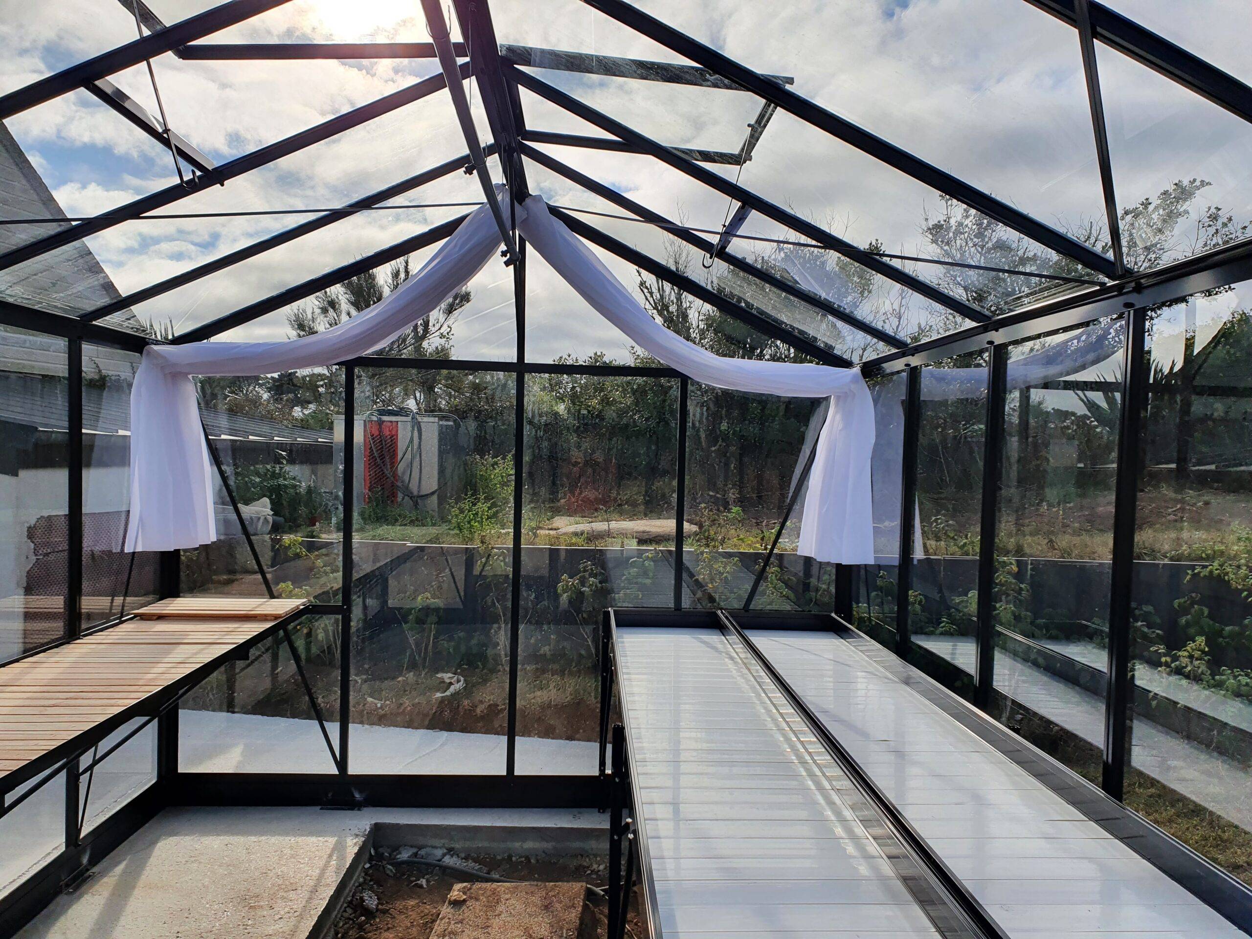 Serre en verre trempé - Euro Maxi - Laquée - 20m² - VERT SAPIN - L'atelier des serres - Imagen 3