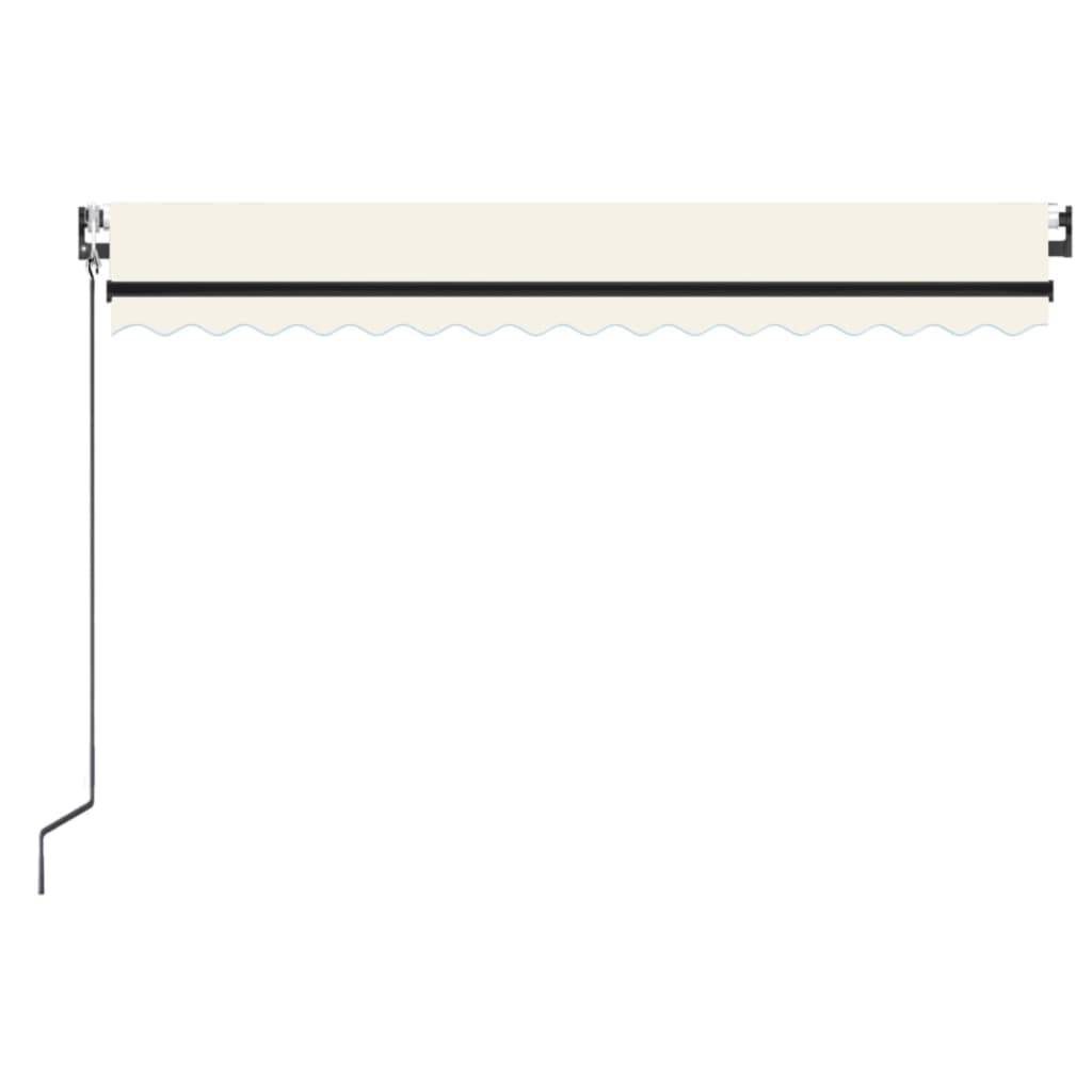 Store banne motorisé LED et capteur vent aluminium pour terrasse 450x350cm Crème - ComfortXL Outdoor Living - Image 3