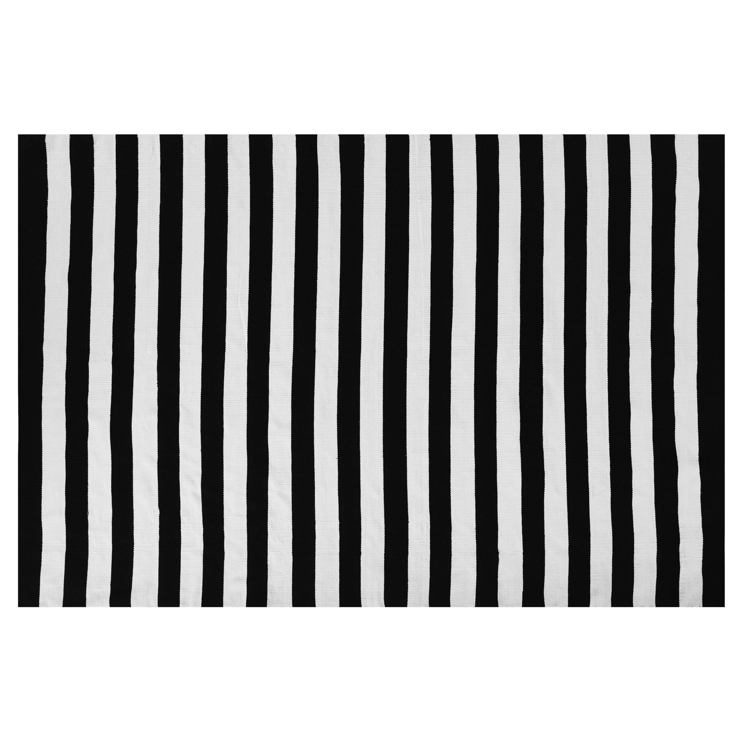 Beliani - Tapis d'extérieur Polyester Noir/blanc TAVAS - Beliani - Imagen 1