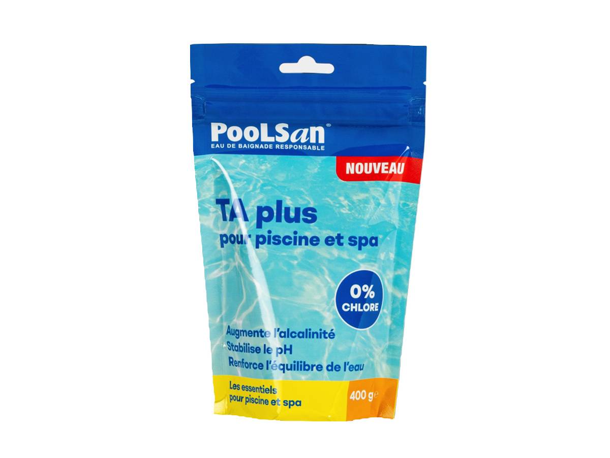 Poolsan - BSI - TA Plus - Poudre - Pour Augmenter l'Alcalinité De l'Eau - Idéal Pour Piscine Et Spa - Pour Une Baignade Agréable - 400g - Imagen 1