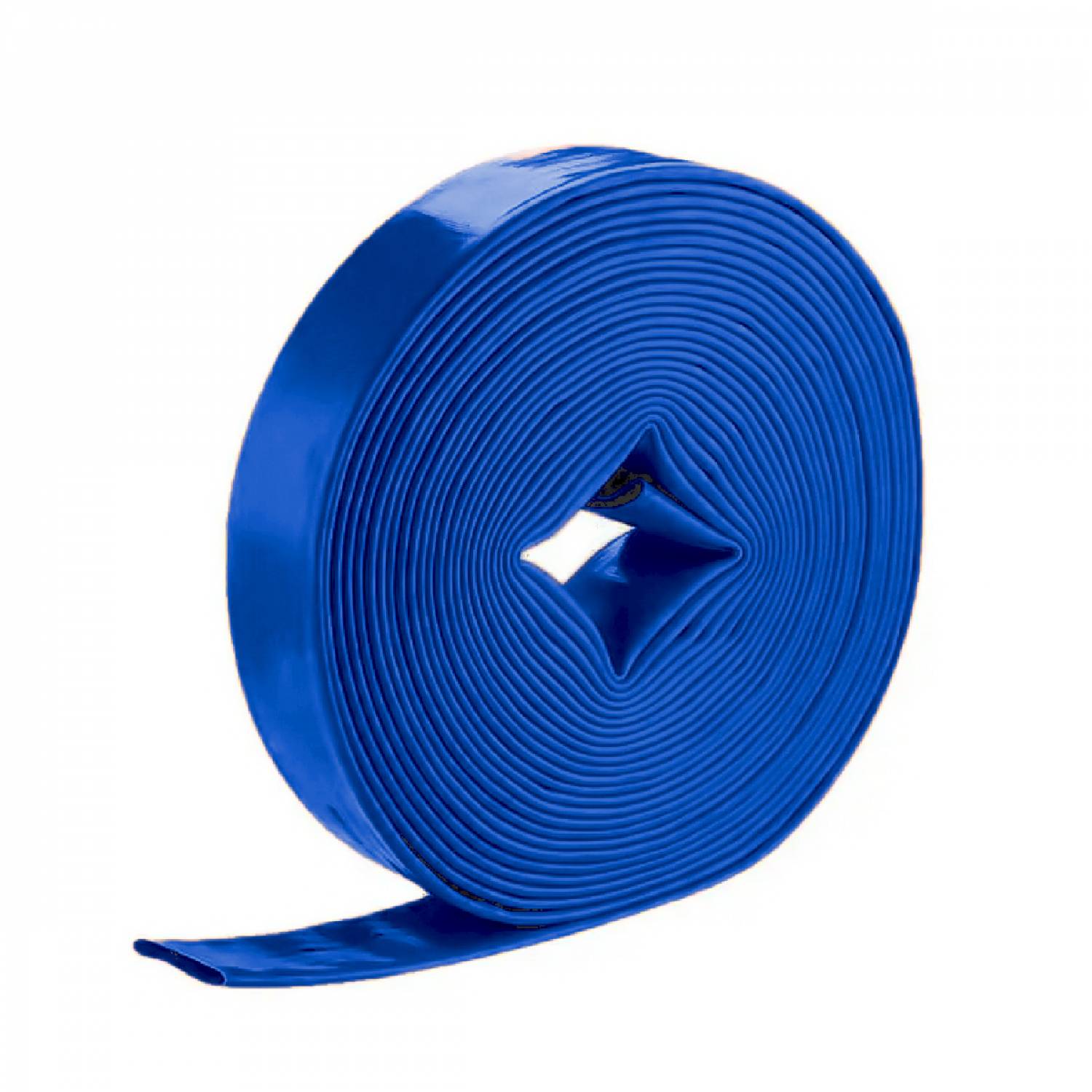 Tuyau de refoulement, d'arrosage plat en PVC - Bleu - 25 m x 32 mm - Linxor - Image 1