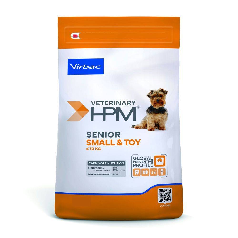 Croquettes Chien Veterinary Hpm Dog Senior Small & Toys - Virbac 1,5 kg - Imagen 1
