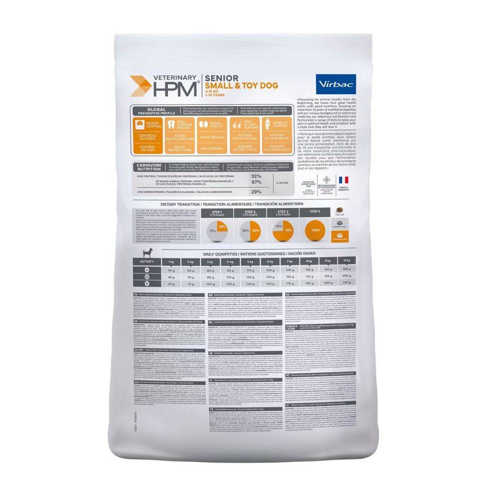 Croquettes Chien Veterinary Hpm Dog Senior Small & Toys - Virbac 1,5 kg - Imagen 3