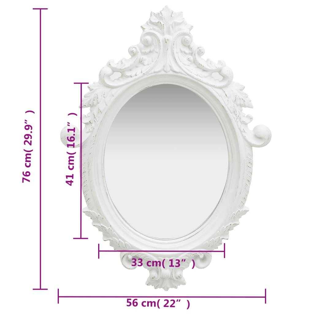 Prolenta Premium - Miroir  Dorthan Blanc  56 X 76 cm  - P87209B - Image 5