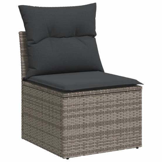 Salon de Jardin 8 Personnes Résine Tressée Modulable avec Table d'appoint pour Terrasse Gris – ComfortXL Outdoor Living - Image 7