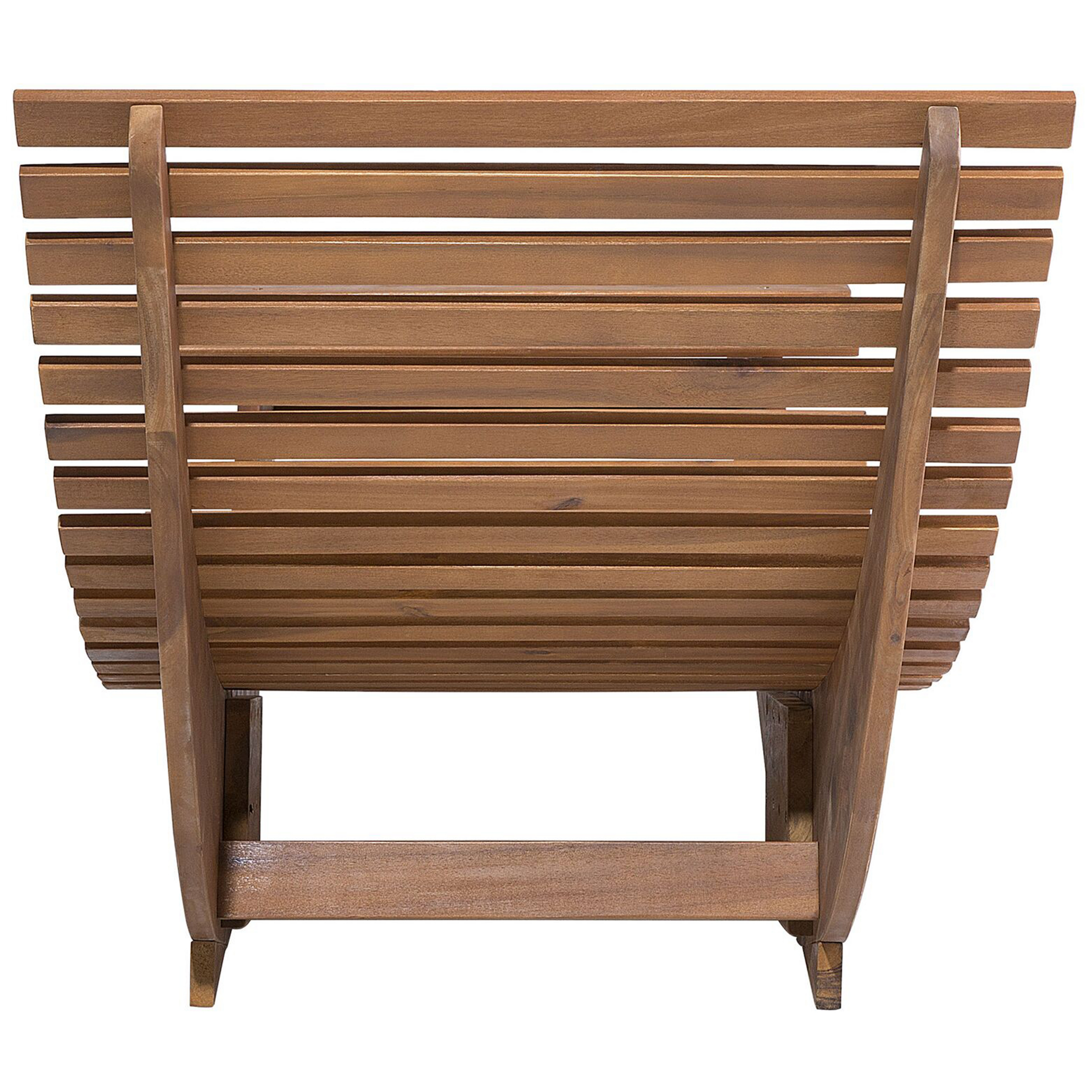 Beliani - Bain de Soleil Chaise Longue de Terrasse en Bois d'Acacia Couleur Naturelle Résitant et Durable Fonction Bascule et Design Moderne Beliani - Imagen 5