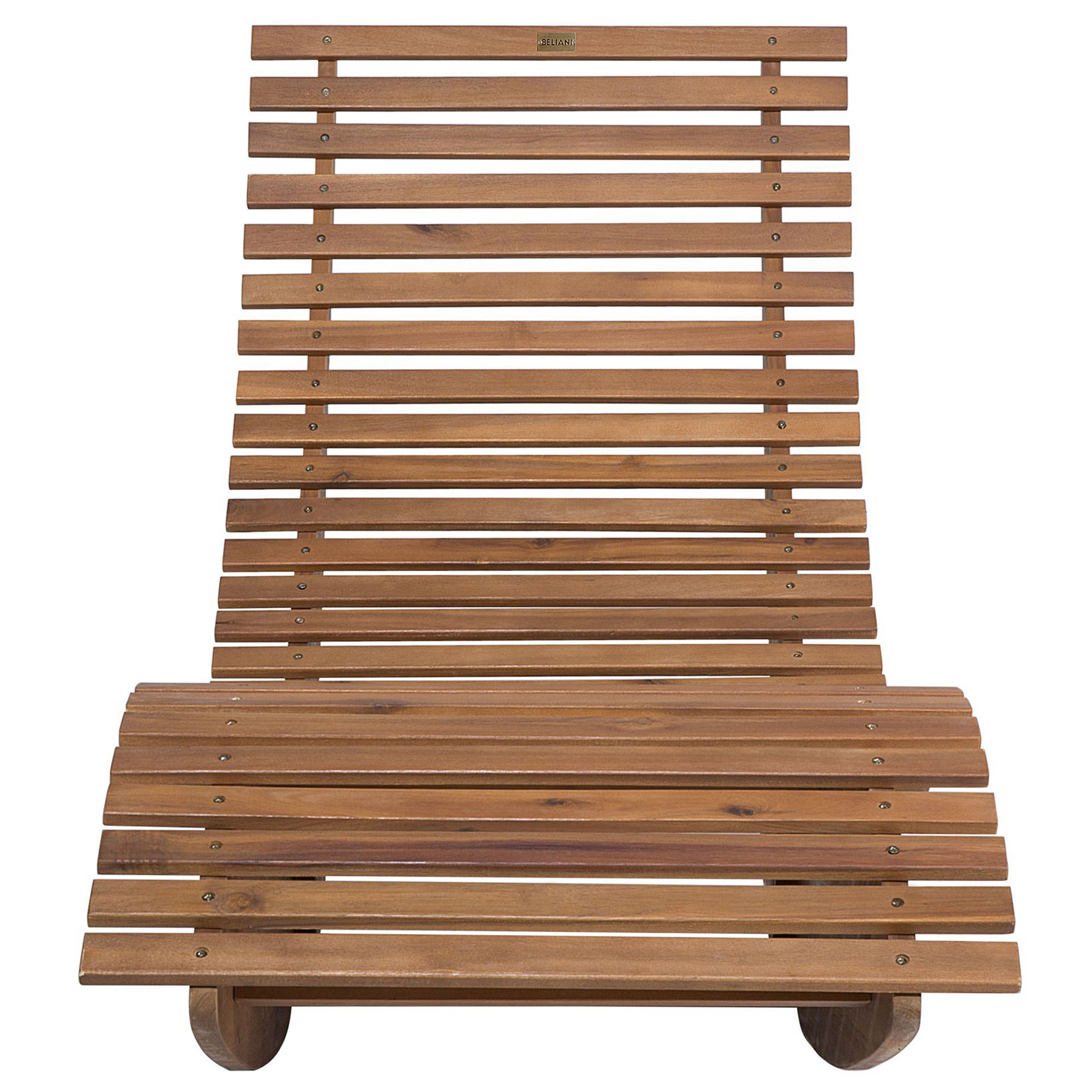 Beliani - Bain de Soleil Chaise Longue de Terrasse en Bois d'Acacia Couleur Naturelle Résitant et Durable Fonction Bascule et Design Moderne Beliani - Imagen 4