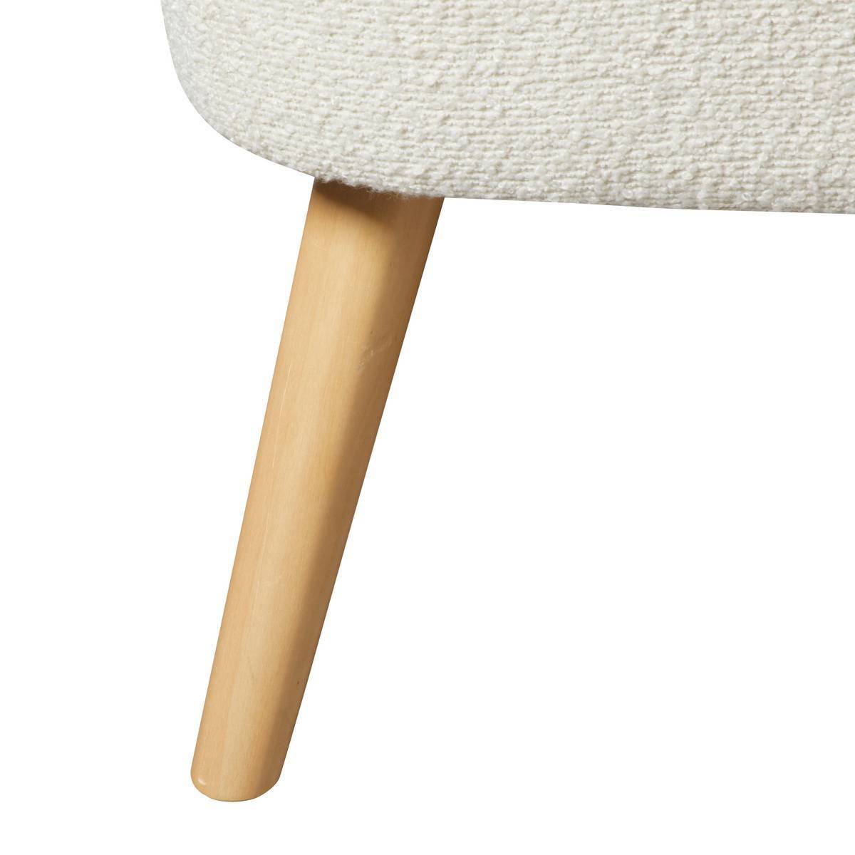 Atmosphera - Fauteuil "Naova" bouclette blanc - Atmosphera Créateur d'intérieur - Image 3