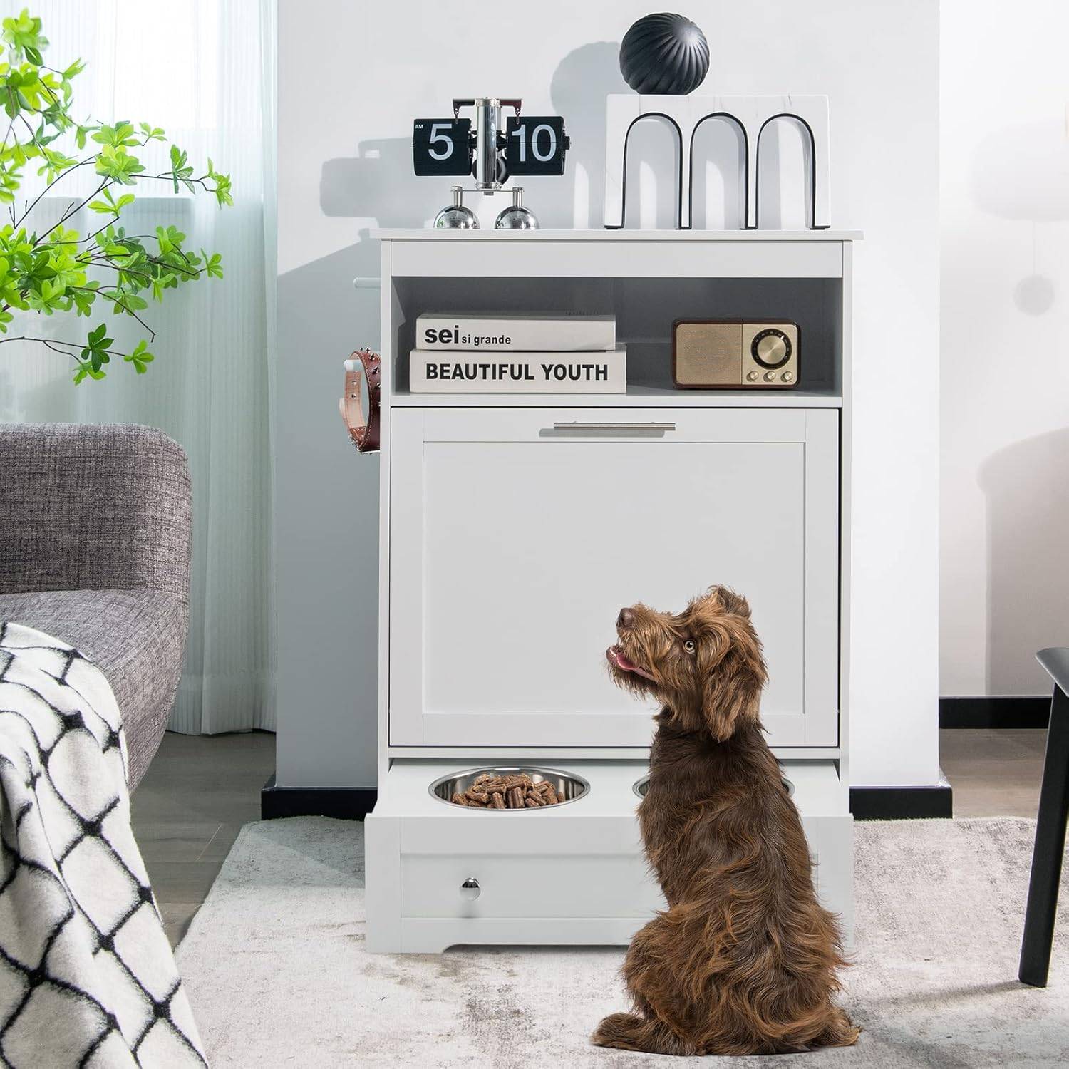 Mangeoire Chien Réglable Avec Supports Et Gamelles Inox - Station Alimentation