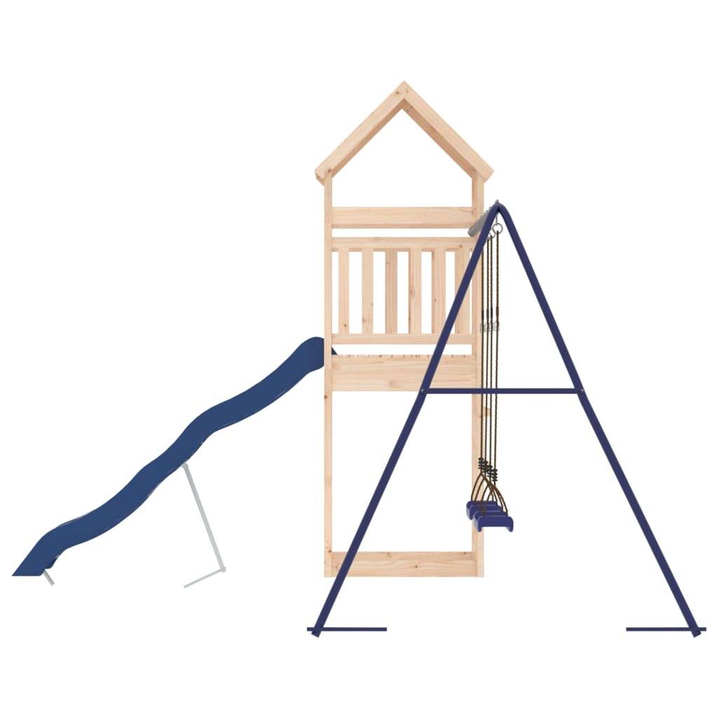 Helloshop26 - Aire de jeux d'extérieur balançoires toboggan portiques robuste jeux jardin 315 x 373 x 264 cm bois de pin massif - Imagen 4