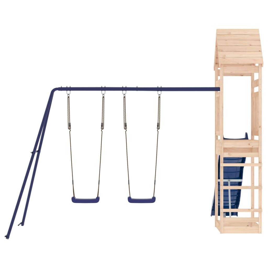 Helloshop26 - Aire de jeux d'extérieur balançoires toboggan portiques robuste jeux jardin 315 x 373 x 264 cm bois de pin massif - Imagen 2