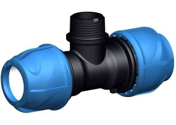 Gf Piping Systems - Té de transition 90° - iJoint - Ø 50 mm filetage mâle 1"1/4 GF Piping Systems
