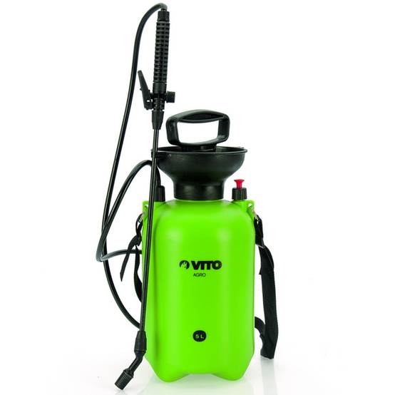 Pulvérisateur 5L lance 60cm poignée tuyau 1.20m pression manuelle Spray et Jet VITO - Image 1