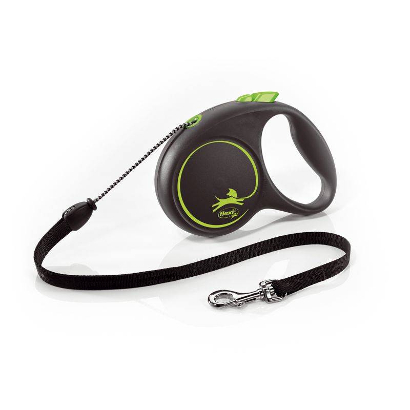 Flexi - Laisse Black Design M Cord 5m black/ green FU22C5-251-S-CG Flexi - Image 1