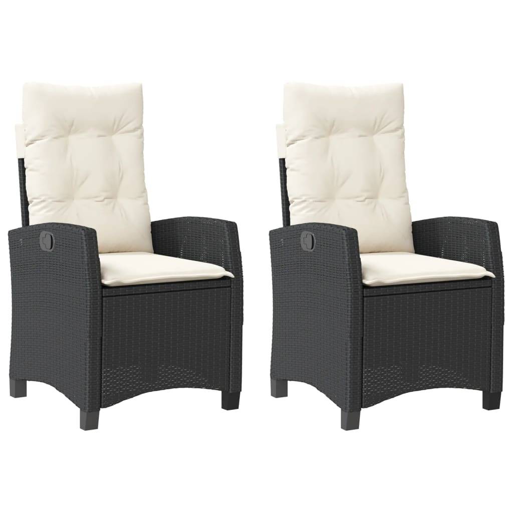Chaise bois composite 2 places rotin noir  57 x 66 x 93 cm  - Prolenta premium  p3139.5 - Image 1