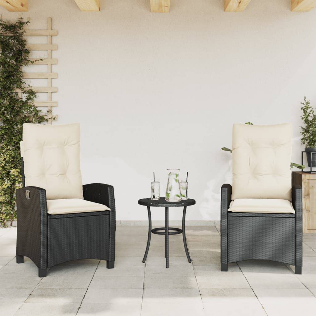 Chaise bois composite 2 places rotin noir  57 x 66 x 93 cm  - Prolenta premium  p3139.5 - Image 2