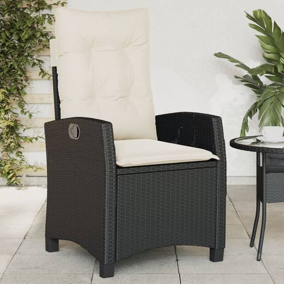 Chaise bois composite 2 places rotin noir 57 x 66 x 93 cm - Prolenta premium p3139.5 - Image 3