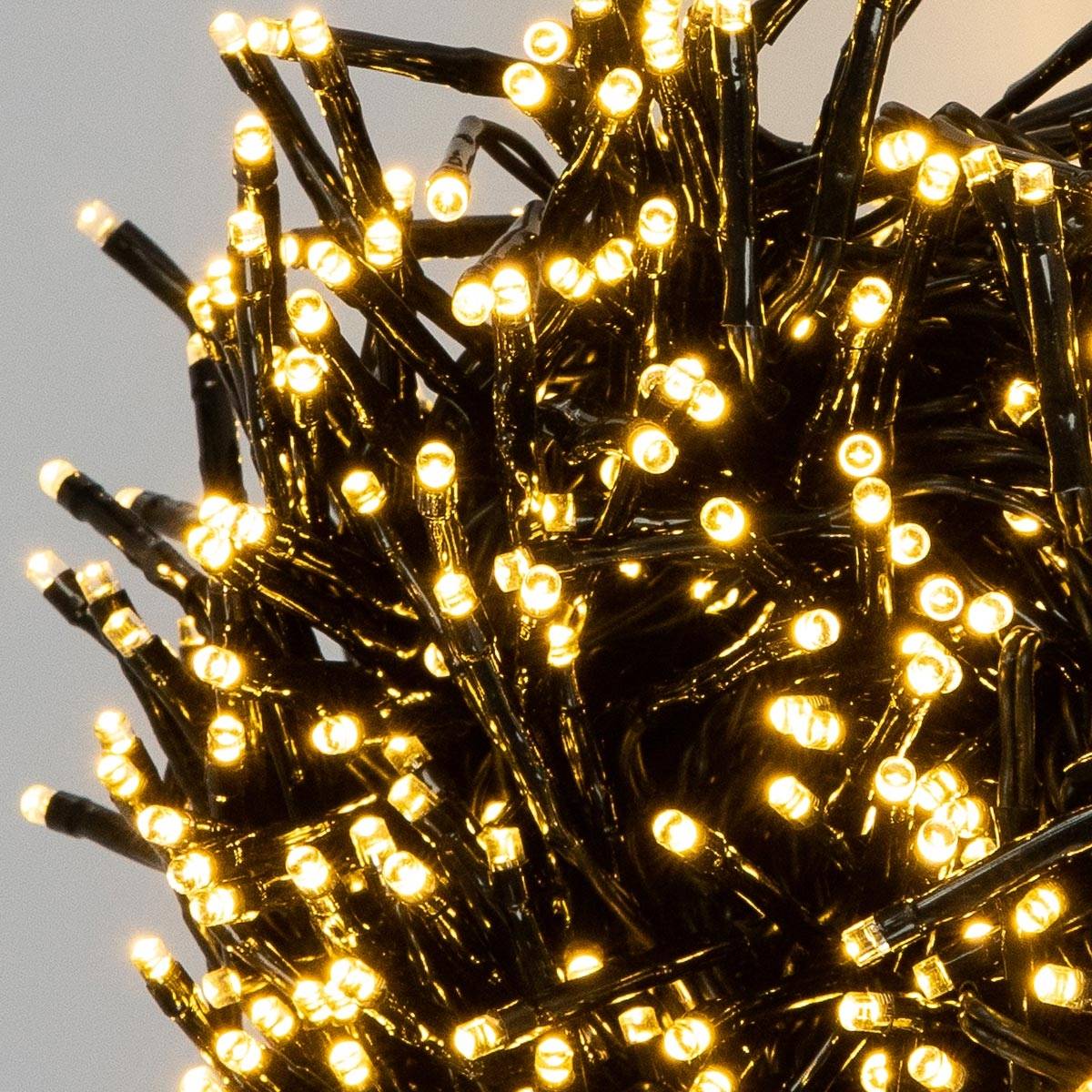 Ecd-Germany - Guirlande de Noël lumineuse 768 LED blanc chaud 5,5 m IP44 intérieur/extérieur - Imagen 7