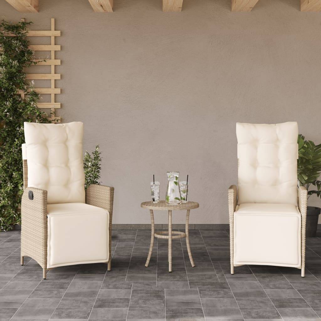 Prolenta Premium - Chaises de jardin rotin beige 57 x 61 x 93 cm - Prolenta premium p3142.2 - Image 2