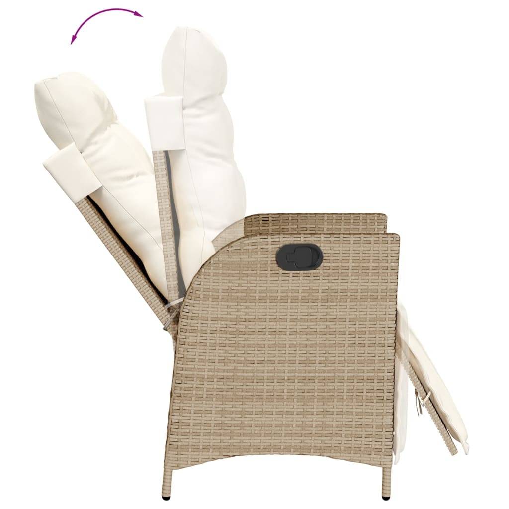 Prolenta Premium - Chaises de jardin rotin beige 57 x 61 x 93 cm - Prolenta premium p3142.2 - Image 8