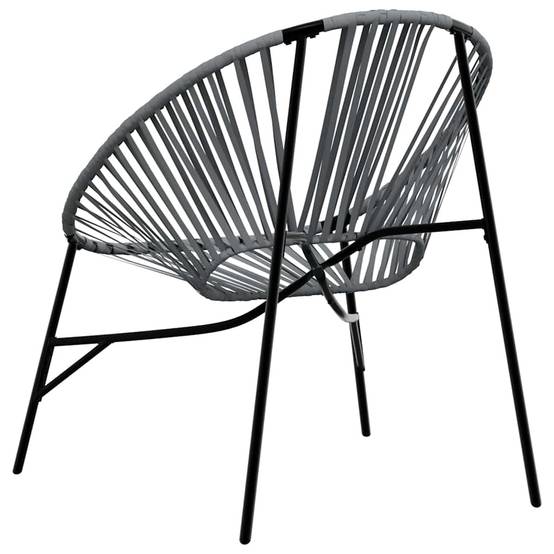 Chaise bois composite 1 places acier gris 49 x 49 x 42,5 cm - Prolenta premium p3124.7 - Image 8